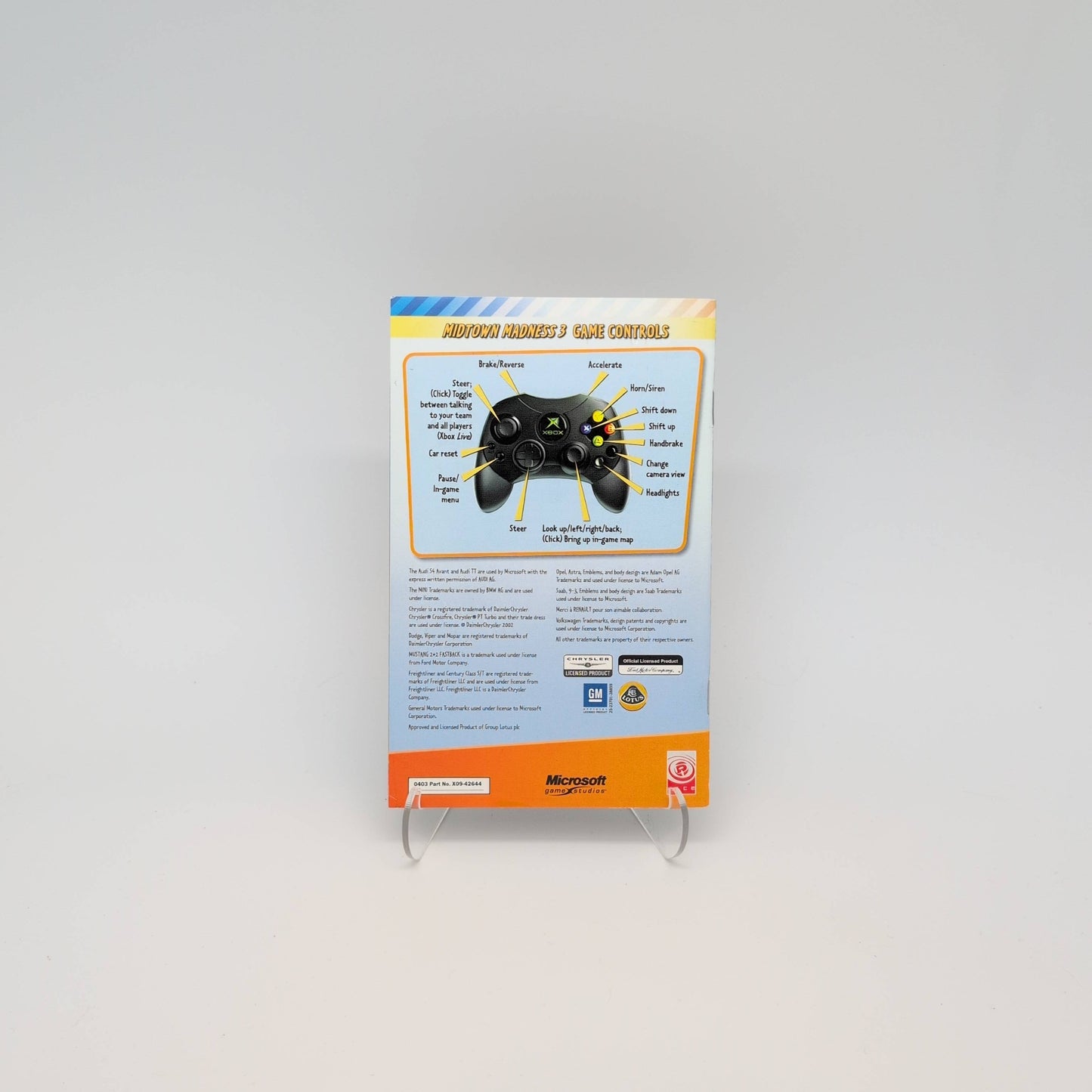 Midtown Madness 3 Xbox Manual (Manual Only)
