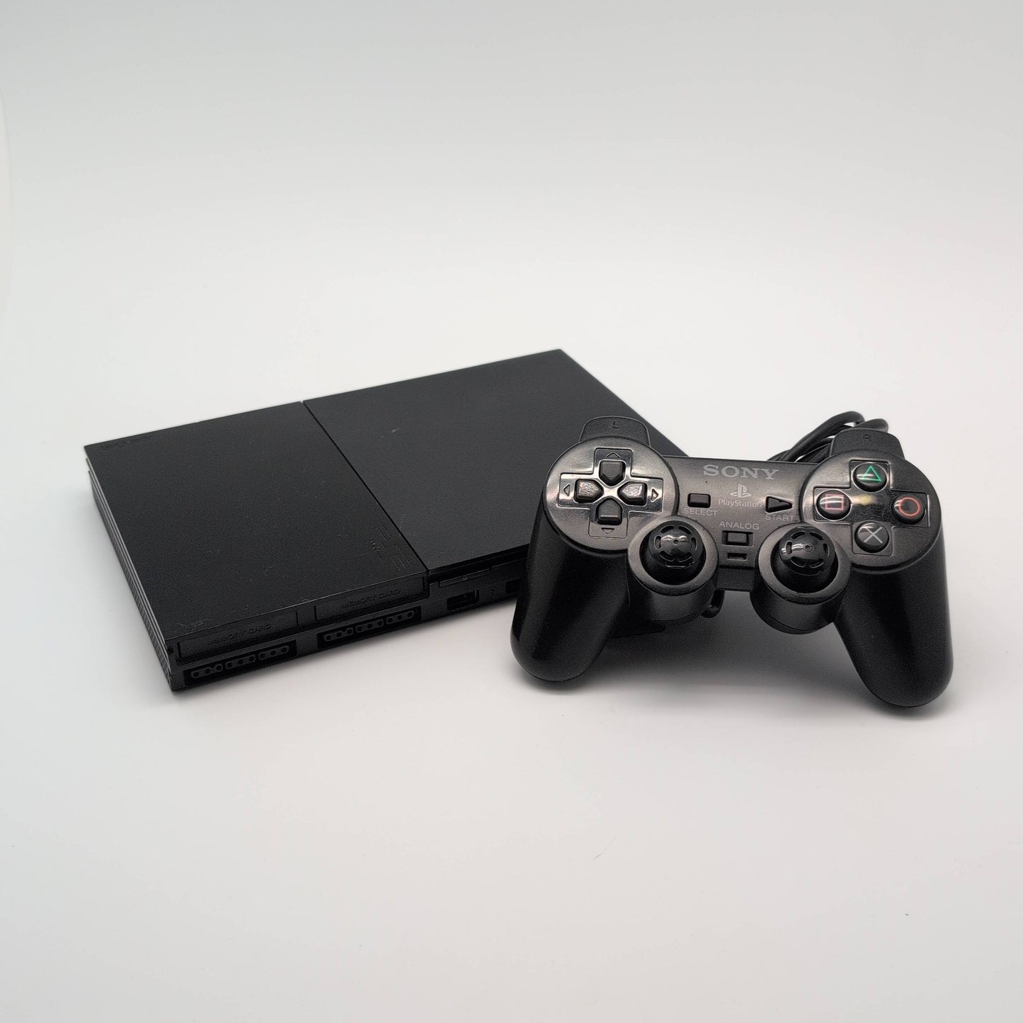 Sony PlayStation 2 Slim Console + Grey Memory Card
