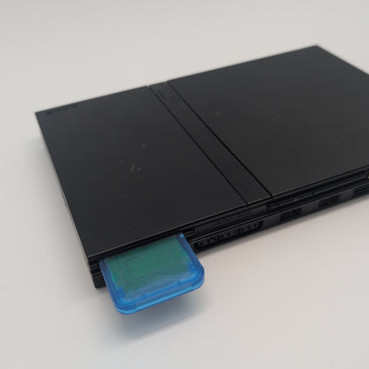 Sony PlayStation 2 Slim Console + Blue Memory Card